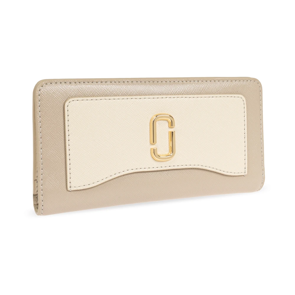 Marc Jacobs Leren portemonnee 'Snapshot' Beige Dames