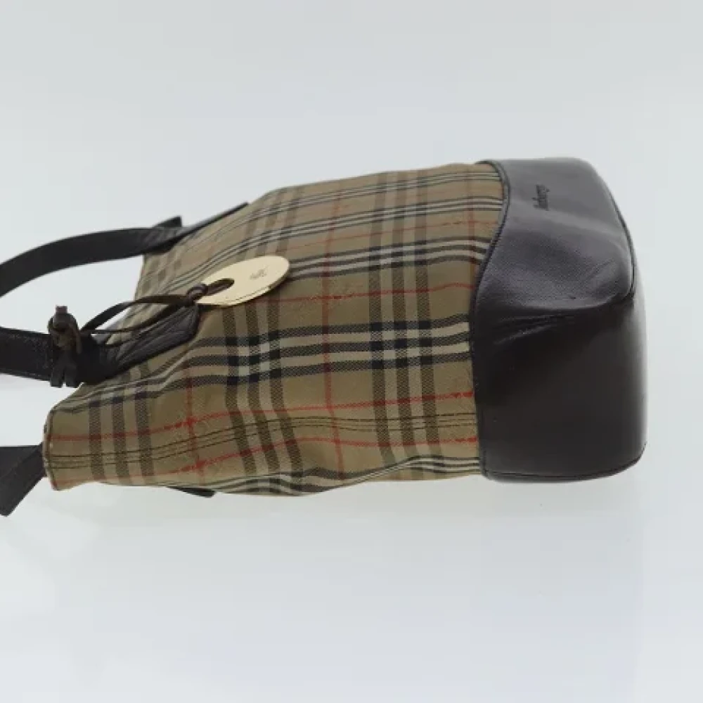 Burberry Vintage Pre-owned Canvas shoulder-bags Beige Dames