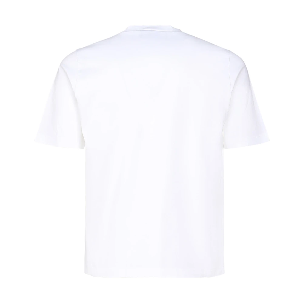 Dsquared2 Witte Katoenen T-shirt met Voorkant Print White Dames