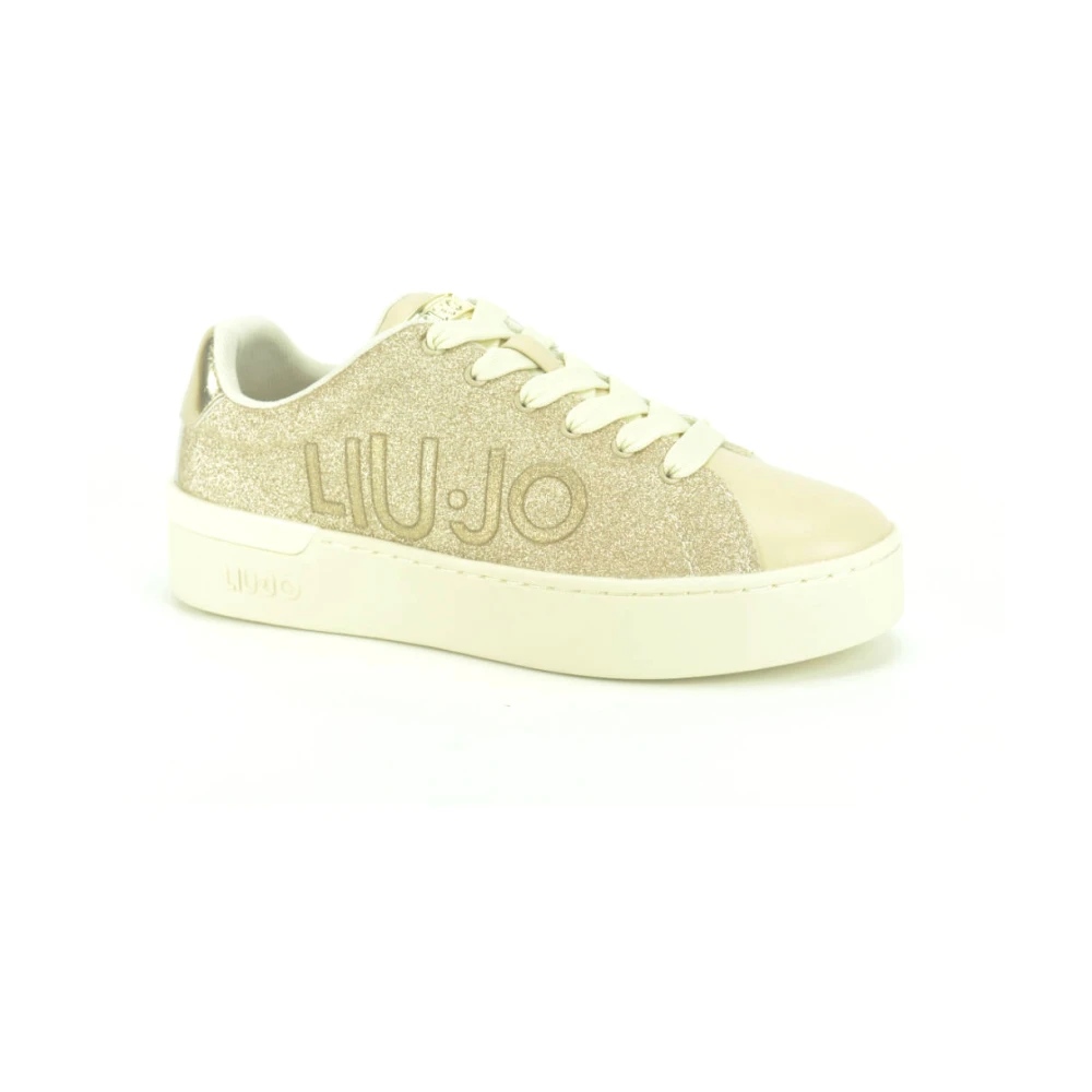 Liu Jo Glitter Sneakers Dames Schoenen Beige