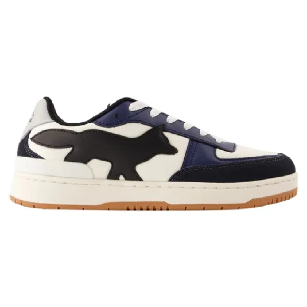 Maison Kitsuné Leather sneakers Blue Dames