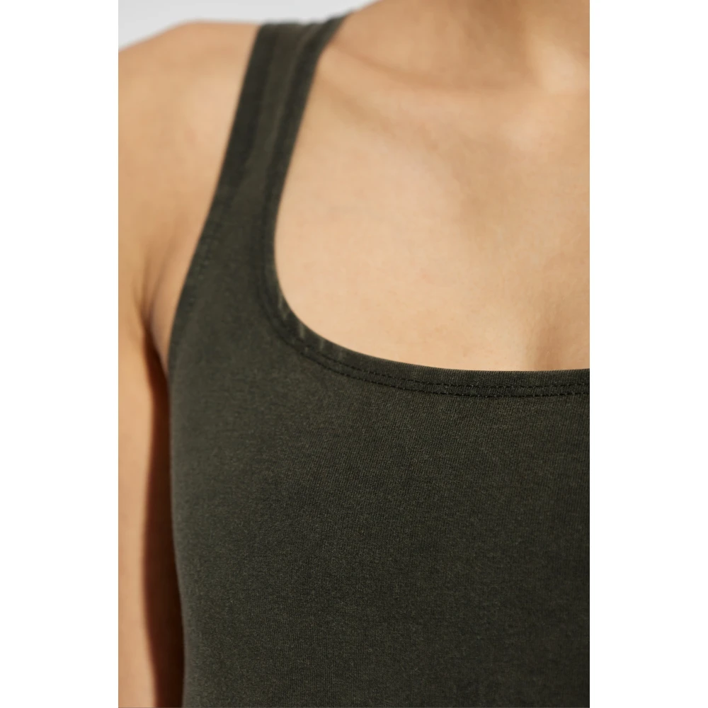 Entire Studios Jurk Square Neck Maxi Gray Dames