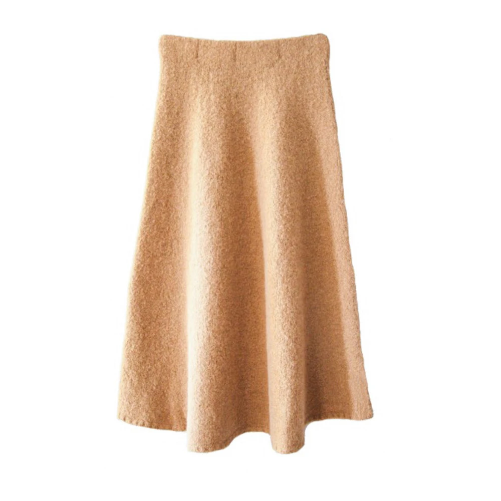 Circus Hotel Alpaca A-lijn Midi Rok Brown Dames