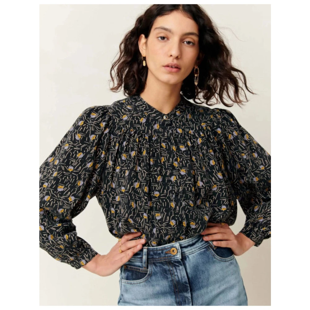 Sessun Gerimpelde Leonce Blouse Multicolor Dames