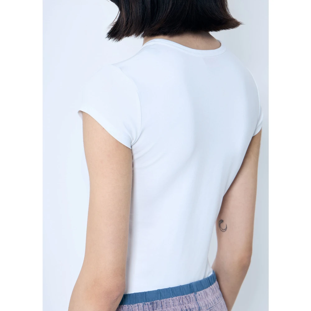 Diesel D-Cutout Logo T-shirt White Dames