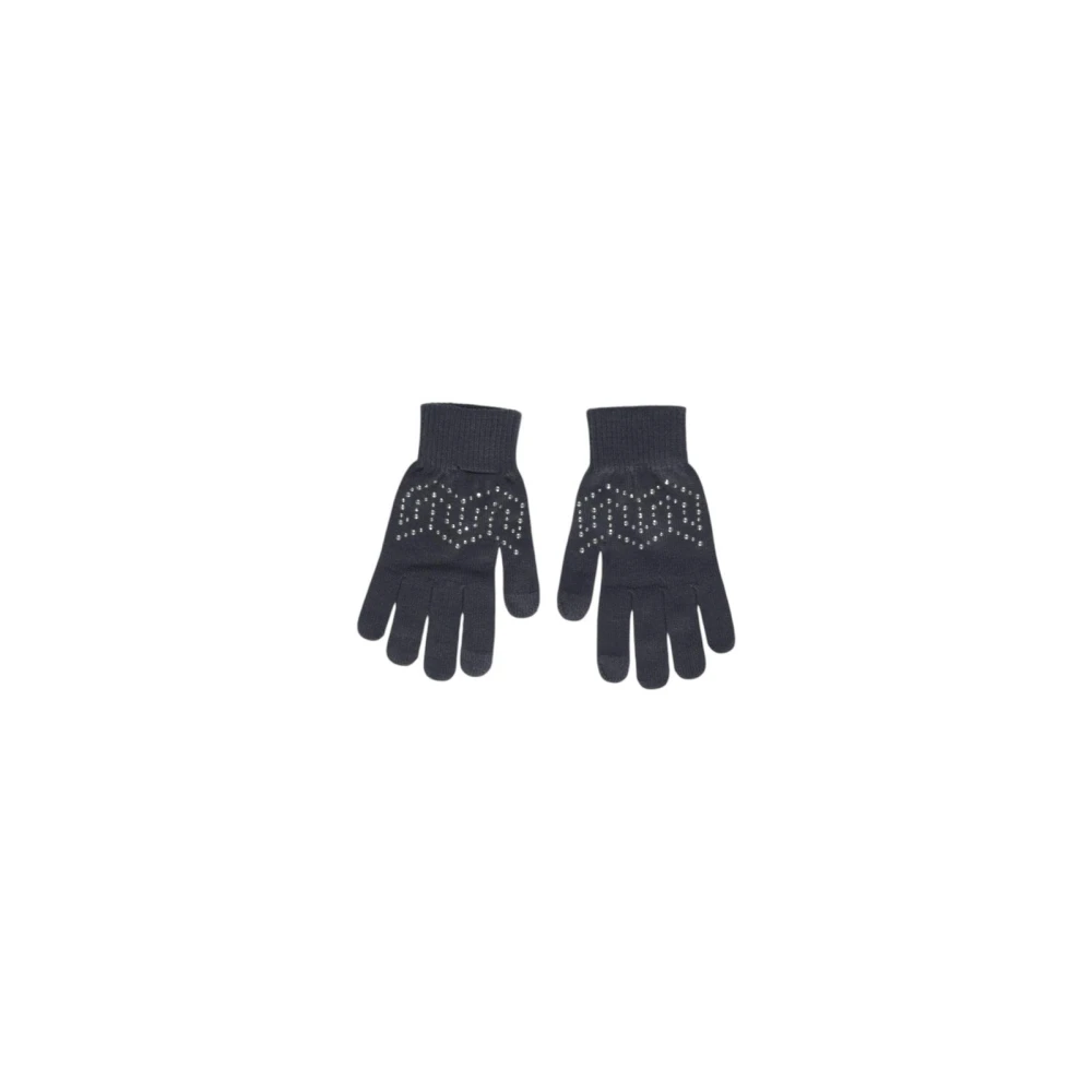 Pieces , Gloves, Female, Gray, One Size, Grey Polyester Gloves For Women - Image 3