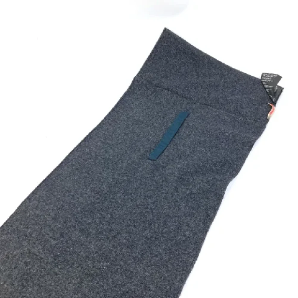 Prada Vintage Pre-owned Cotton scarves Gray Heren
