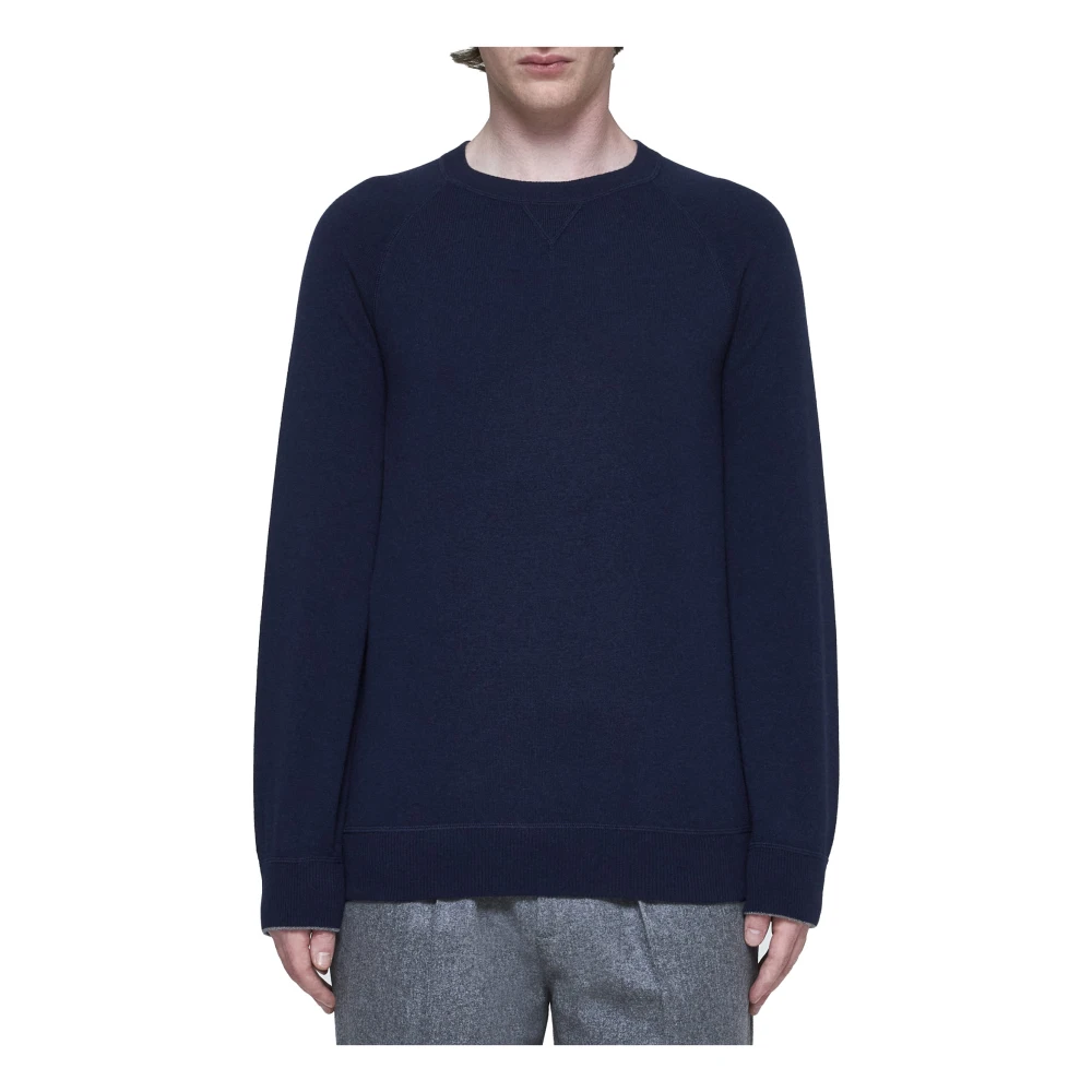 BRUNELLO CUCINELLI Blauwe Sweaters voor Mannen Blue Heren