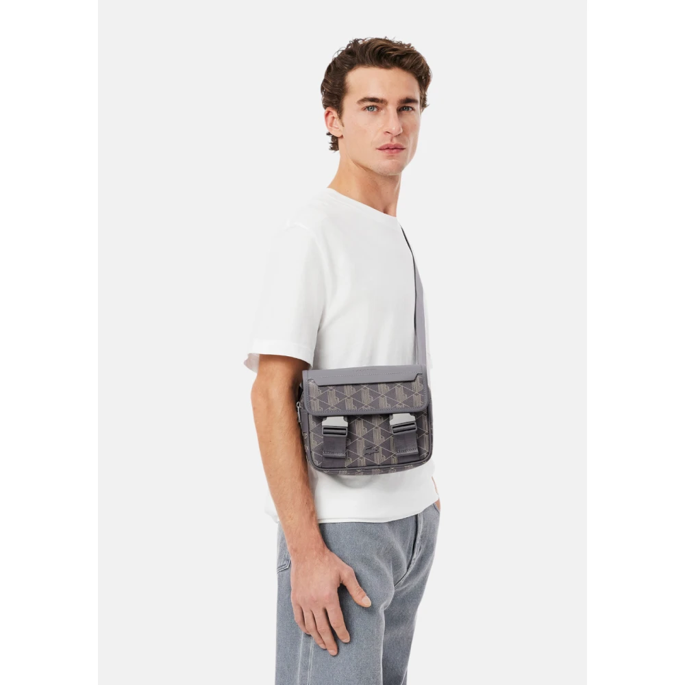 Lacoste Blend Messenger Tas Grijs Gray Heren