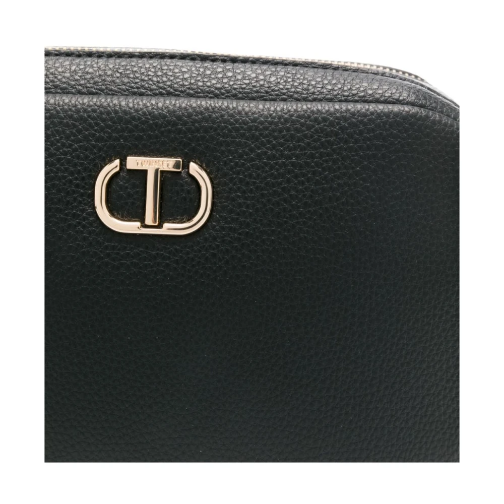 Twinset Zwarte Schoudertas van Kunstleer Black Dames