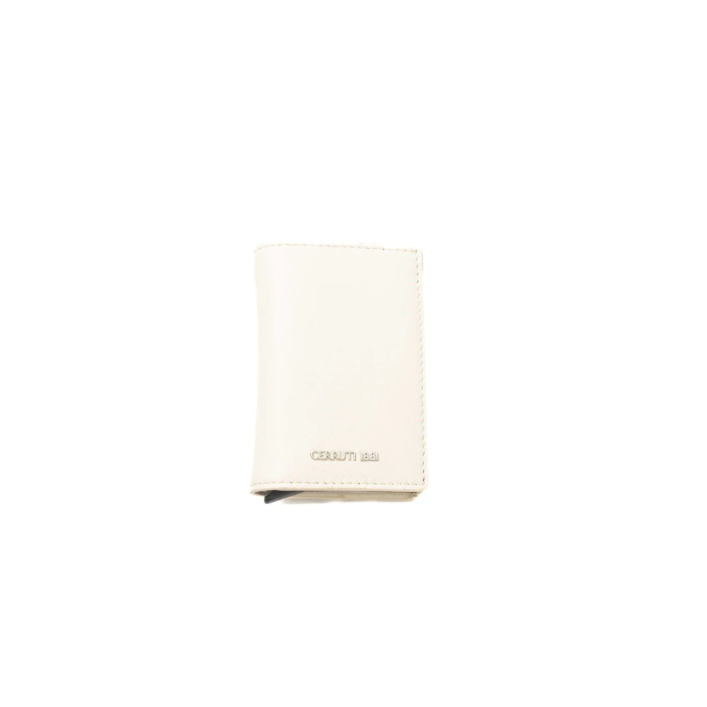 Cerruti 1881 Leren Portemonnee met Frontlogo Beige Heren