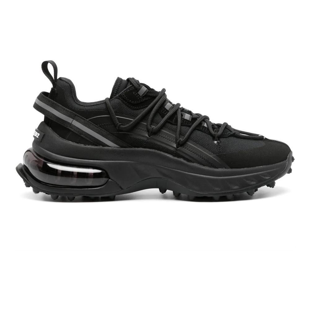 Dsquared2 Men's Black Sneakers, 9 Uk, Flat Shoes Elegant Style