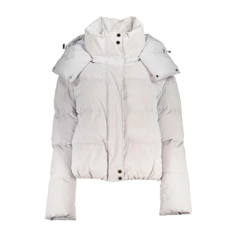 Patrizia Pepe Femme Blanc Vestes, Taille: 40 Fr Veste Rembourrée He Avec Capuche Amovible
