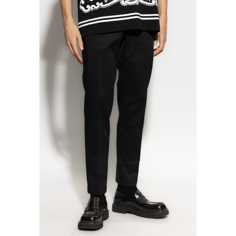 Dolce & Gabbana Katoenen broek Black Heren