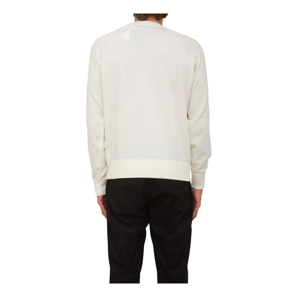 Paolo Pecora Wit Crewneck Shirt White Heren