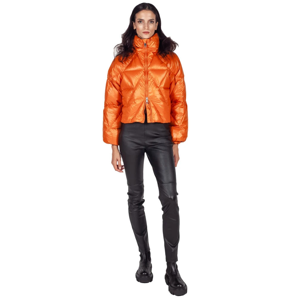 Liviana Conti Oranje Cropped Pufferjas Orange Dames