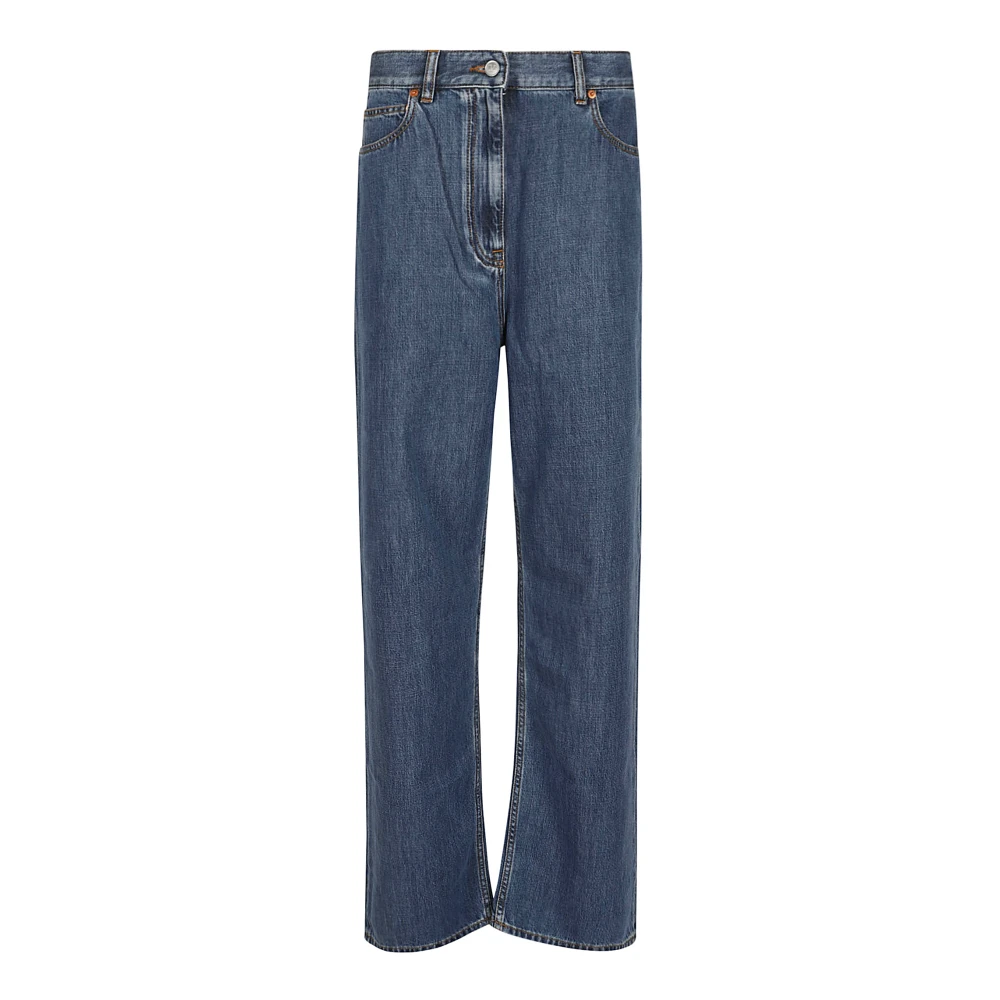 Valentino Garavani Middelblauwe Denim Jeans Blue Dames