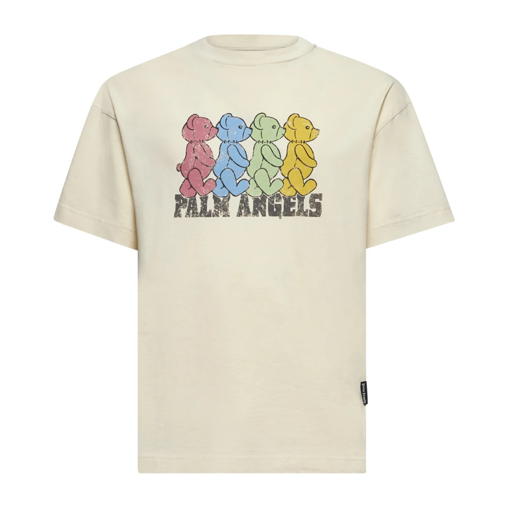 Palm Angels Crossroads Bears Print T-shirts en Polos Beige Heren