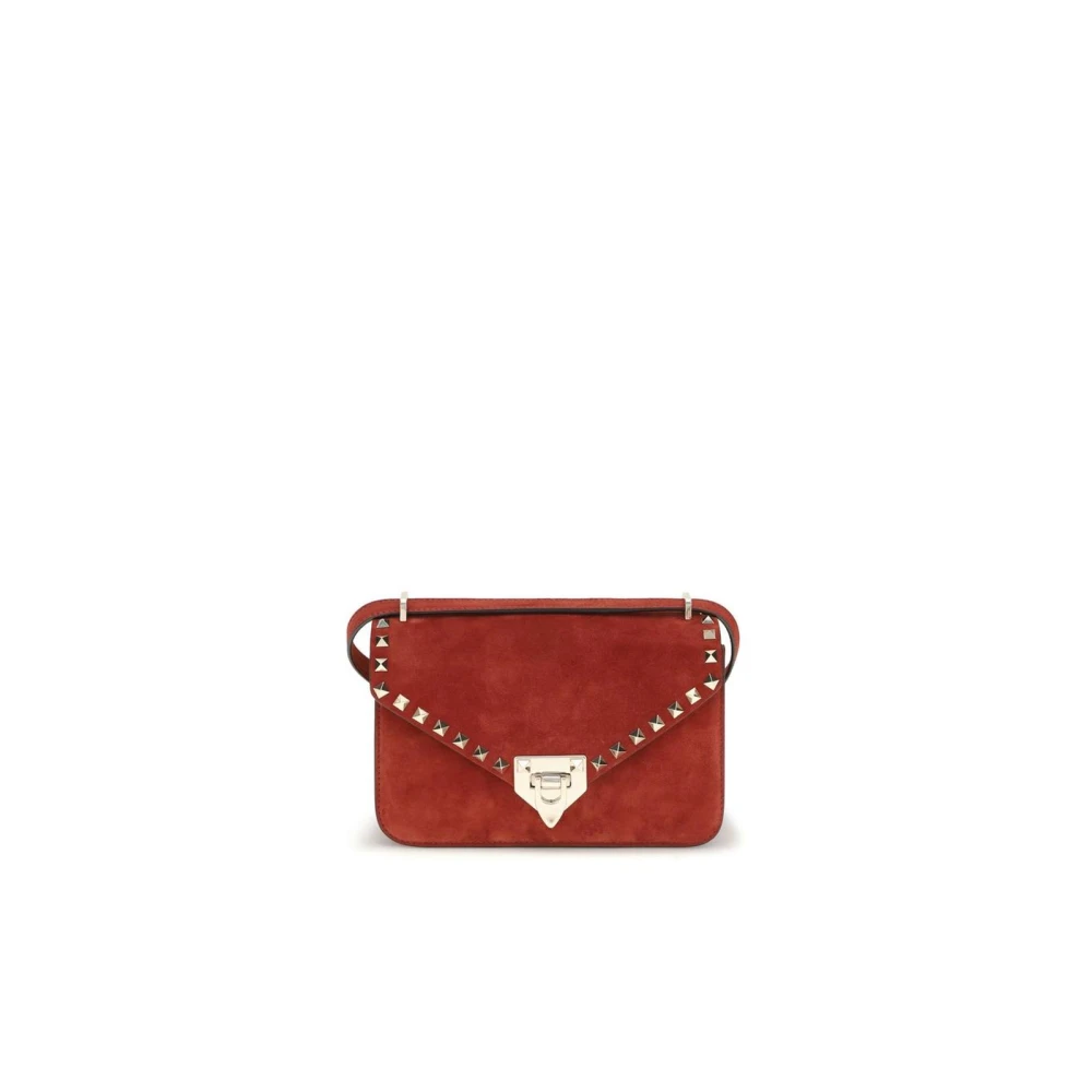 Valentino Red Rockstud Small Suede Shoulder Bag - Image 3