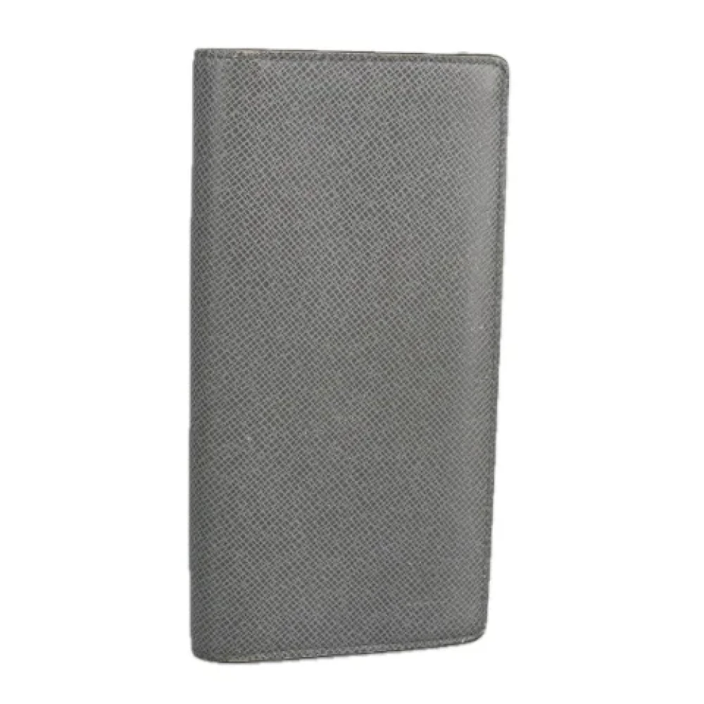 Louis Vuitton Vintage Pre-owned Leather wallets Gray Dames