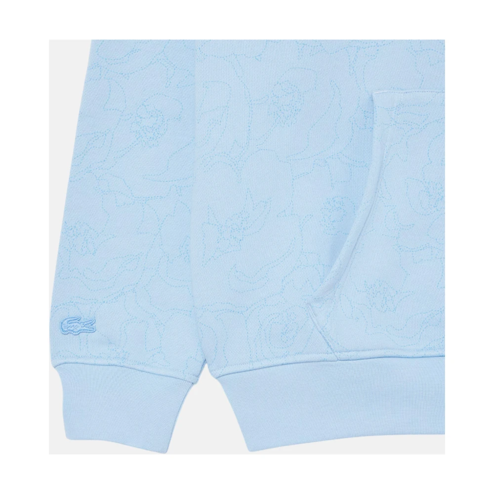 Lacoste Bloemen hoodie Blauw Blue Heren