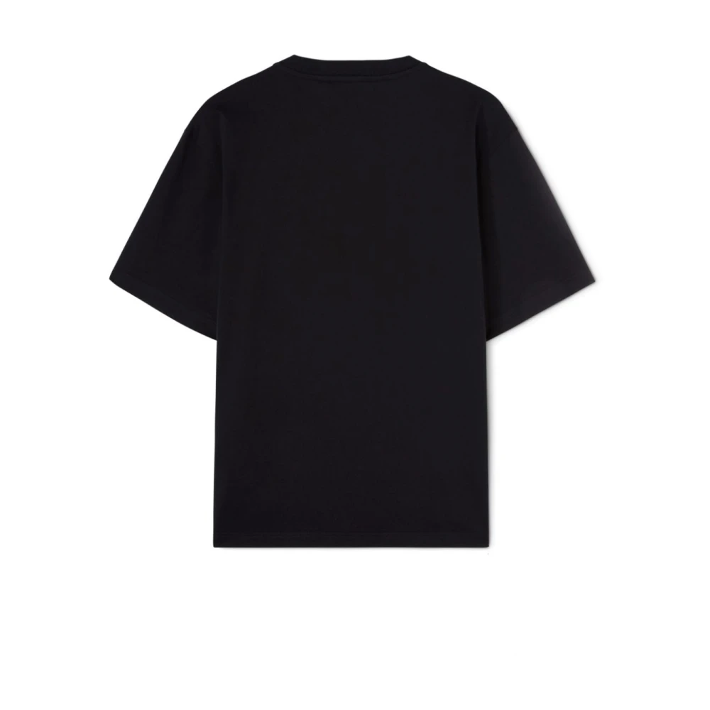 Palm Angels Logo Print Crew Neck T-shirts Black Heren