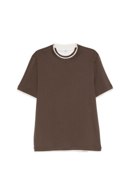taupe-marron-deux-tons-t-shirt