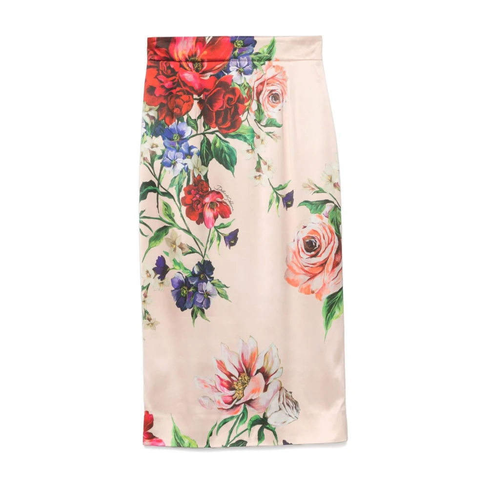 Dolce & Gabbana, Kjol, Dam, S, Rosa Kjol med Bakre Slits