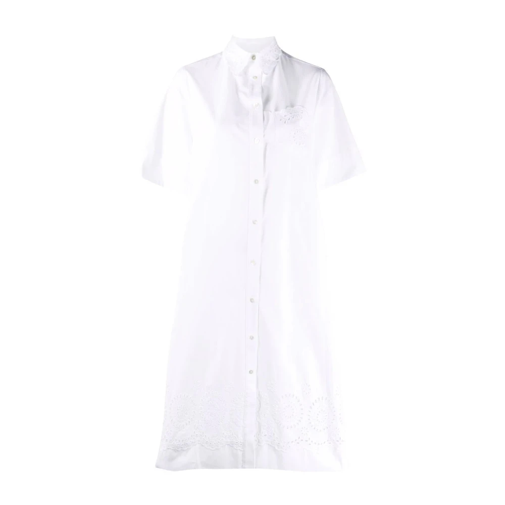 P.a.r.o.s.h. Elegante Witte Midi Jurk White Dames