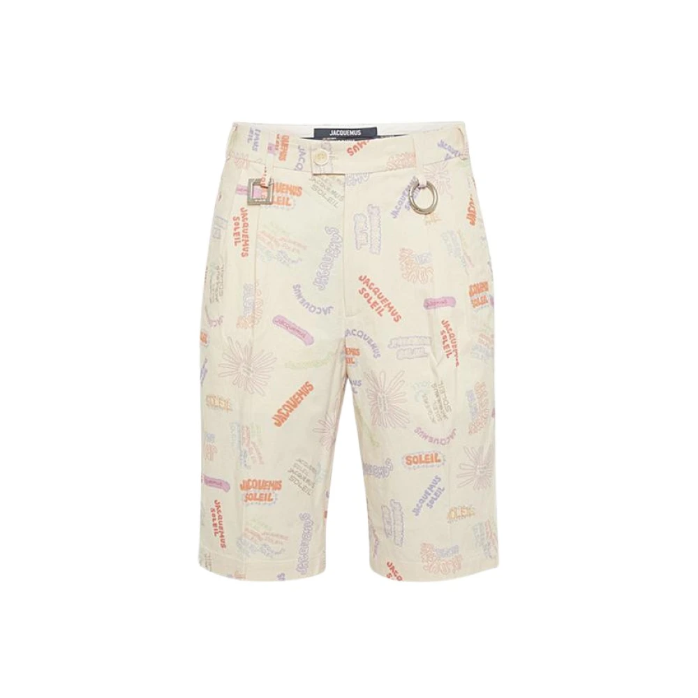 Jacquemus Vierkant-Ronde Snit Wollen Tailored Shorts Multicolor Heren