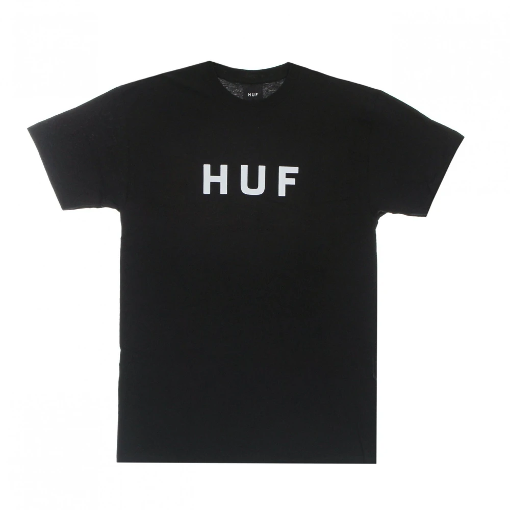 HUF Essentials Logo Tee Zwart Black Heren