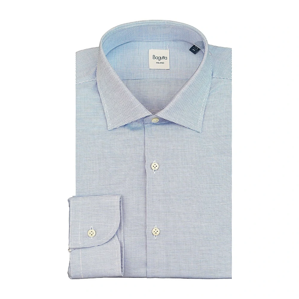 Bagutta Men's Blue Formal Shirts, 2XL, Camicia