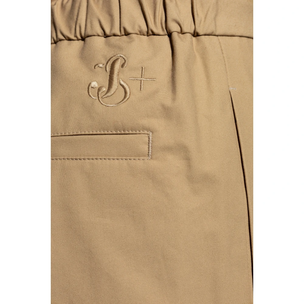 Jil Sander Broek met logo Beige Heren