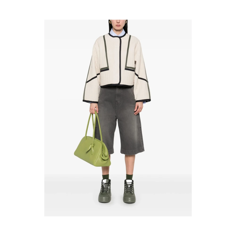 BA&SH Beige Rits Jas Lange Mouwen Geknipt Beige Dames