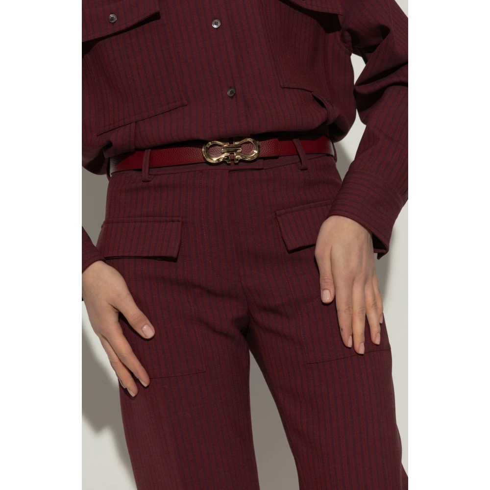 Salvatore Ferragamo Leren riem Red Dames