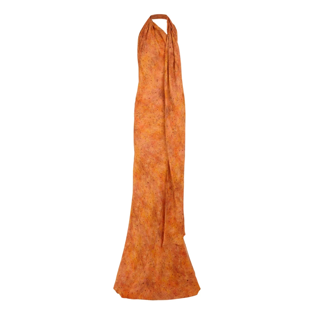 Cortana Lara lange jurk sora print Orange Dames