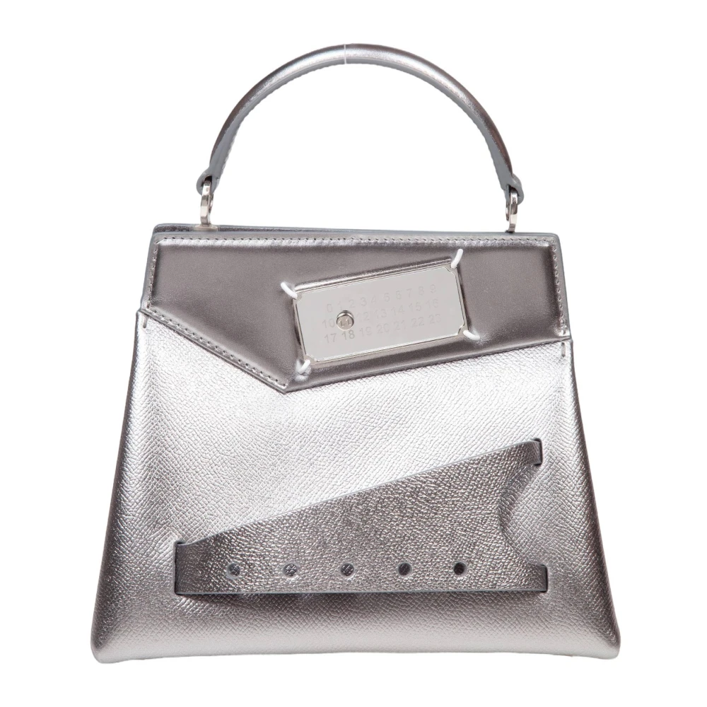 Maison Margiela Zilver Metallic Leren Handtas Gray Dames