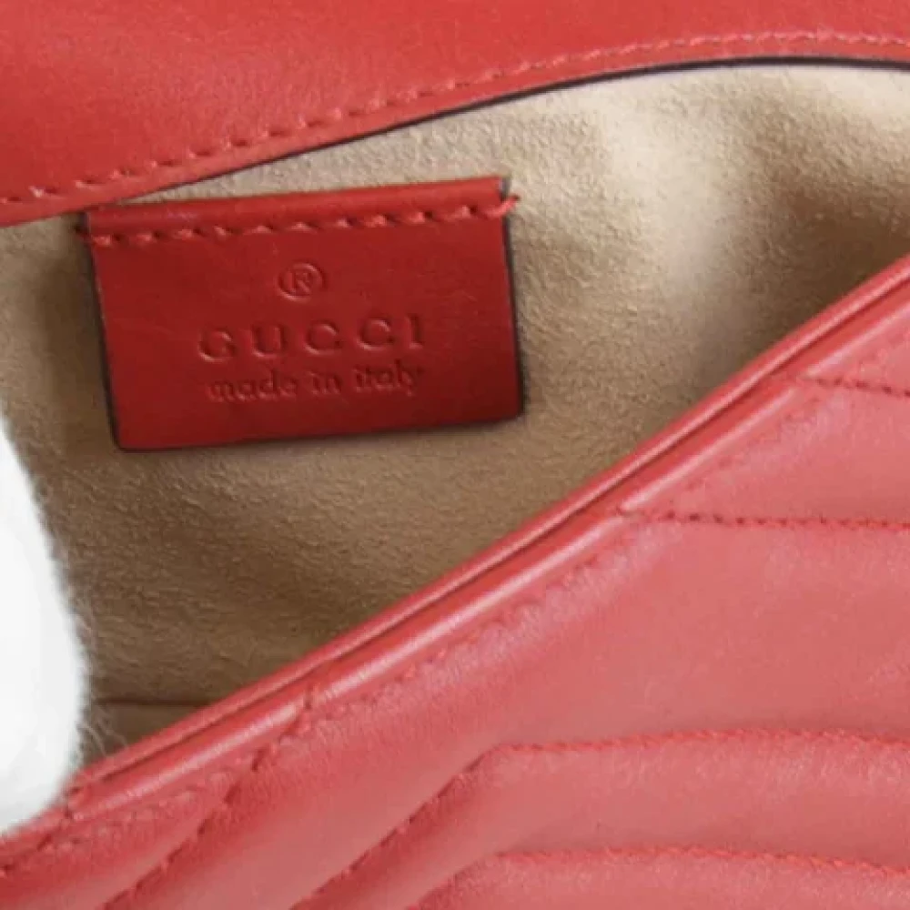 Gucci Vintage Pre-owned Leather gucci-bags Red Dames