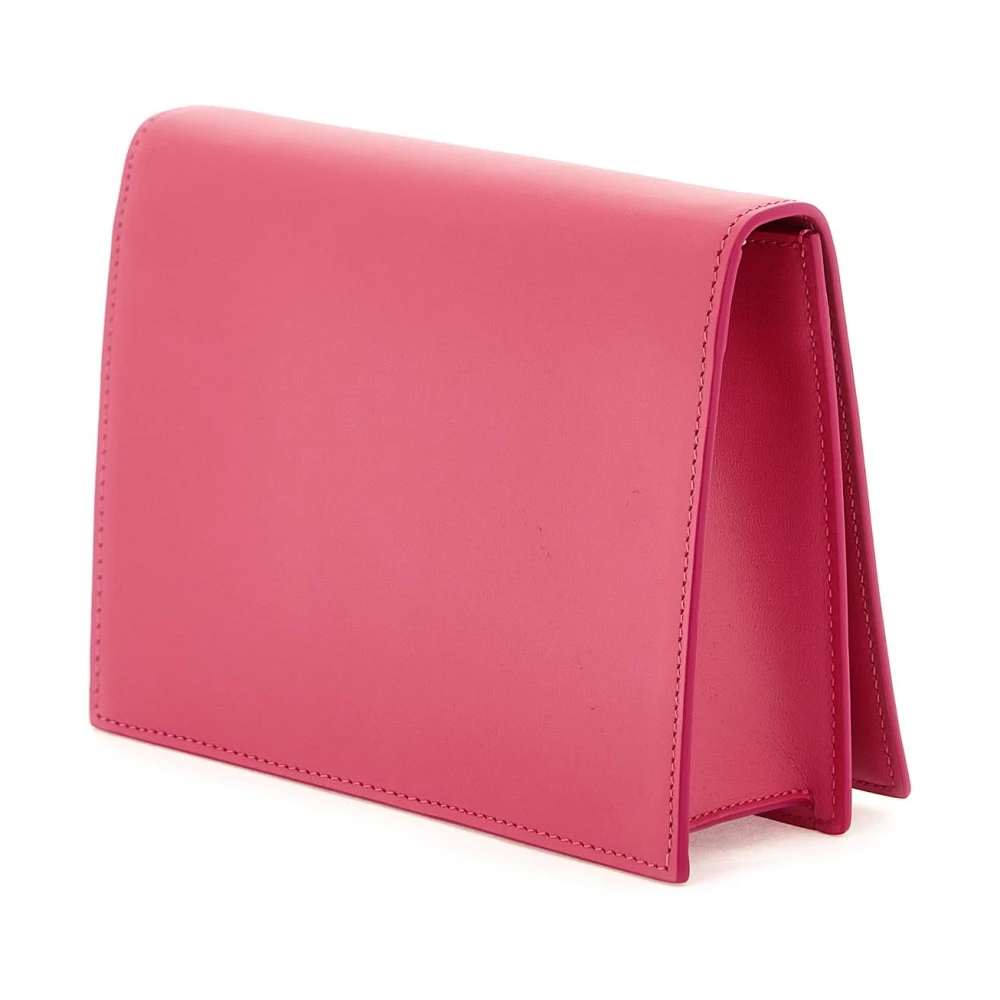 Dolce & Gabbana Leren Crossbody Tas met DG Maxi Logo Pink Dames