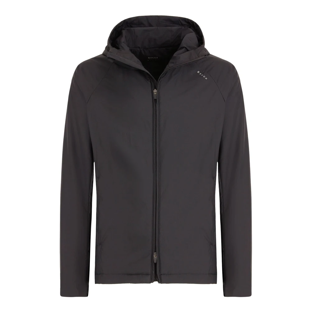 Boggi Milano Alpha B Tech Gerecycled Stof Gewatteerde Bomberjack Black Heren