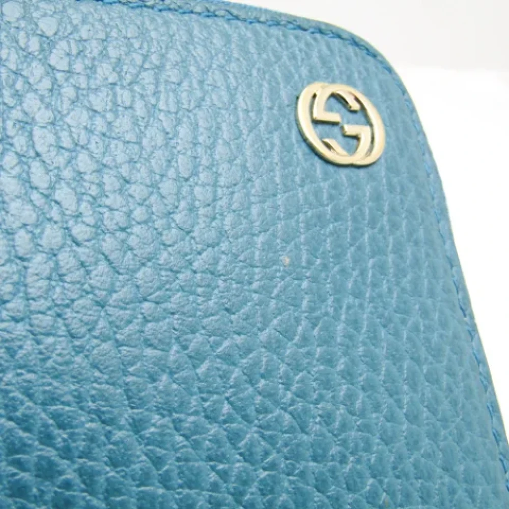 Gucci Vintage Pre-owned Leather wallets Blue Dames