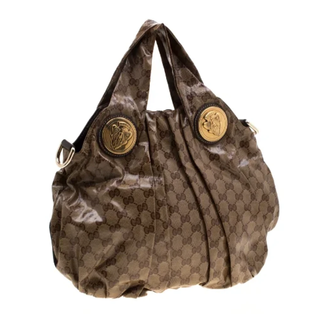 Gucci Vintage Pre-owned Coated canvas handbags Brown Dames