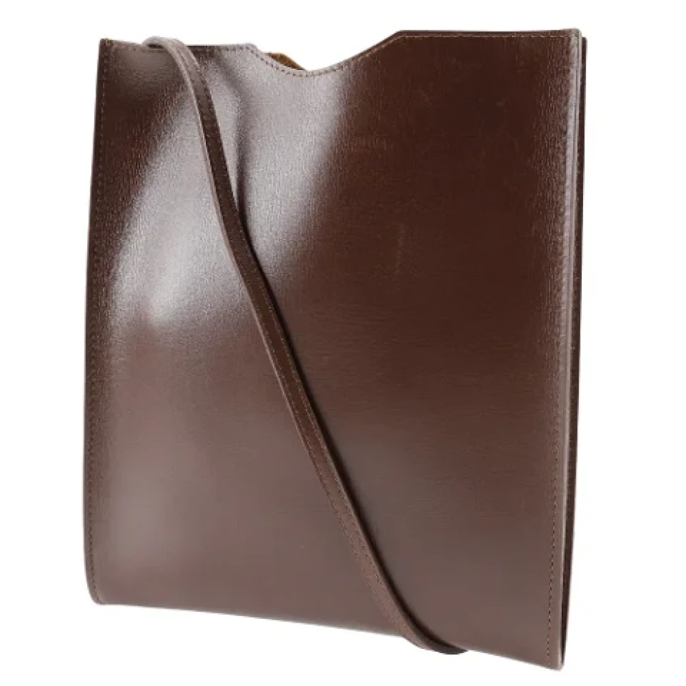 Hermès Vintage Pre-owned Leather crossbody-bags Brown Dames