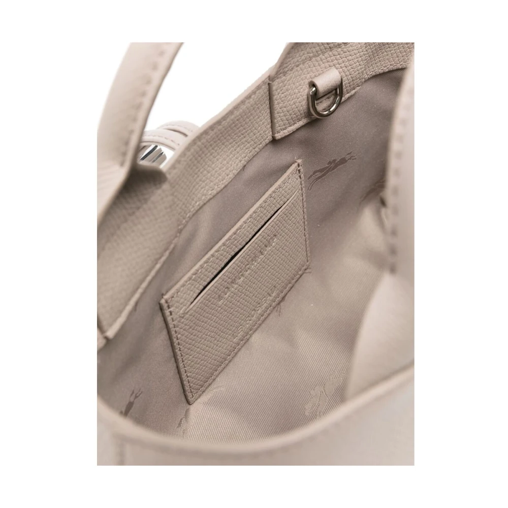 Longchamp Amandel Beige Kalfsleren Handtas Beige Dames
