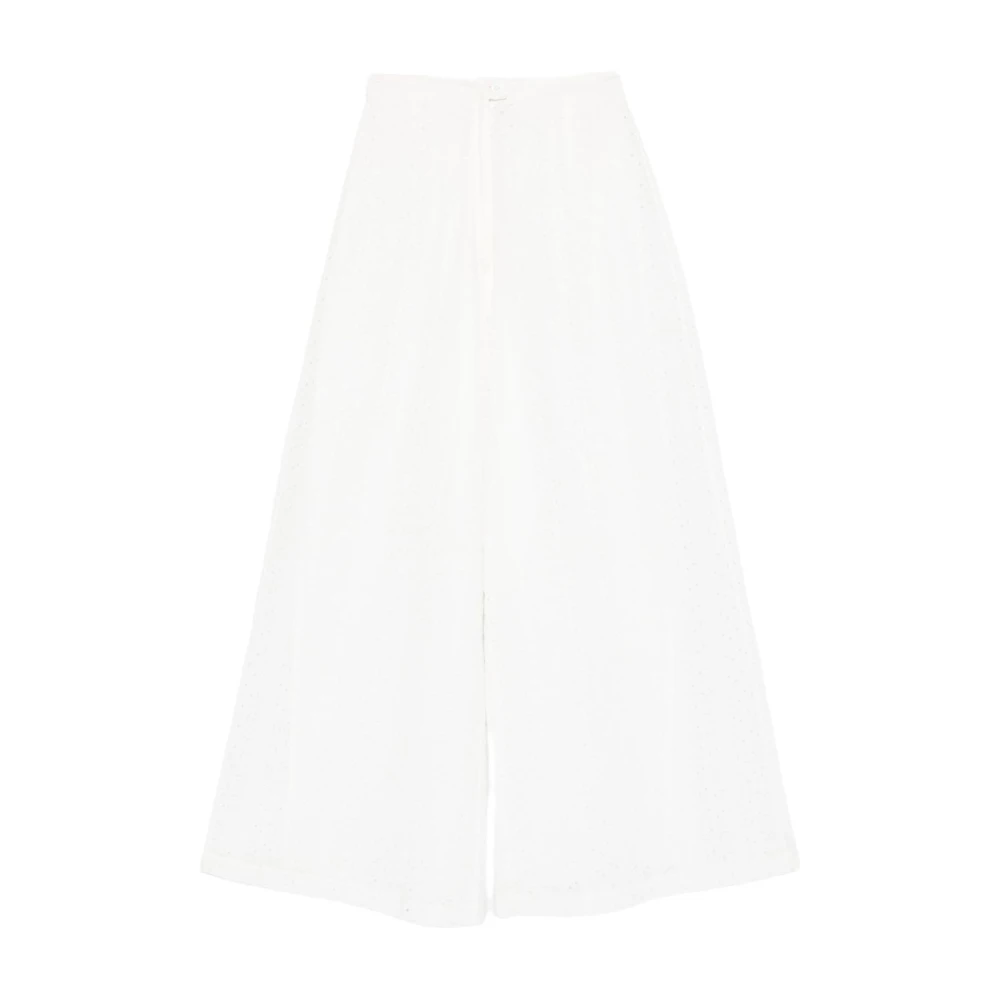 Forte Forte Women's White Wide Trousers - Wide Trousers - Xs - Trousers