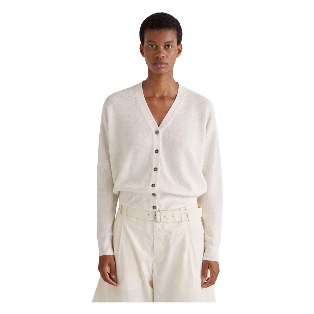 Meimeij Women's White Cardigans, 2XL, Cardigan Corto Con Manica A Kimono