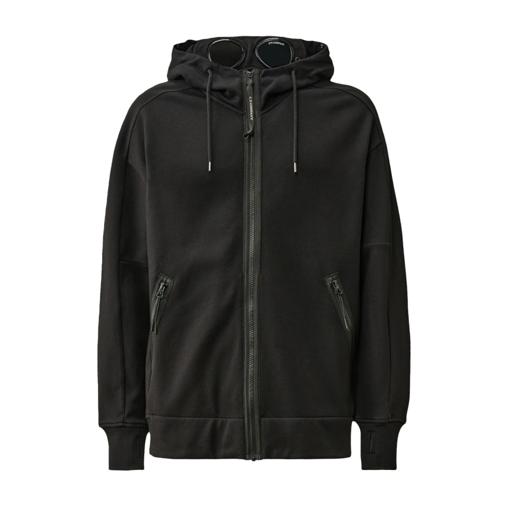 C.P. Company Zwarte Hooded Goggle Jas Black Heren