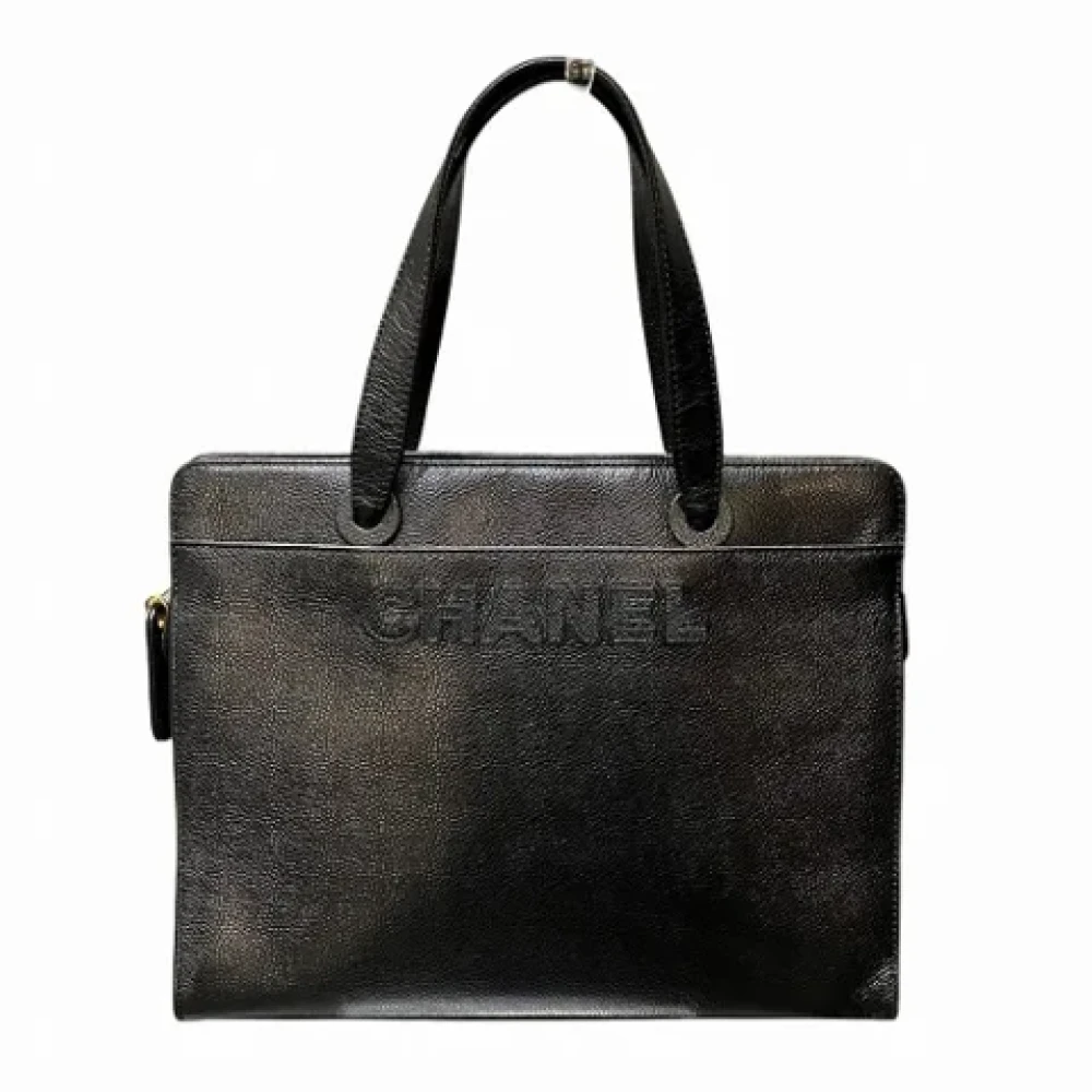 Chanel Vintage Pre-owned Leather handbags Black Dames
