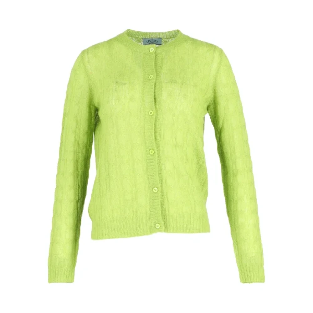 Prada Vintage Pre-owned Wool outerwear Green Dames