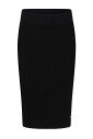 black-ribbed-elastic-waist-skirt
